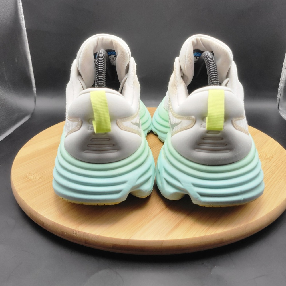 Hoka Bondi 8 Womens Running Shoes White Mint Green Yellow 1127952 BDBSO Size 9.5 - Picture 5 of 11